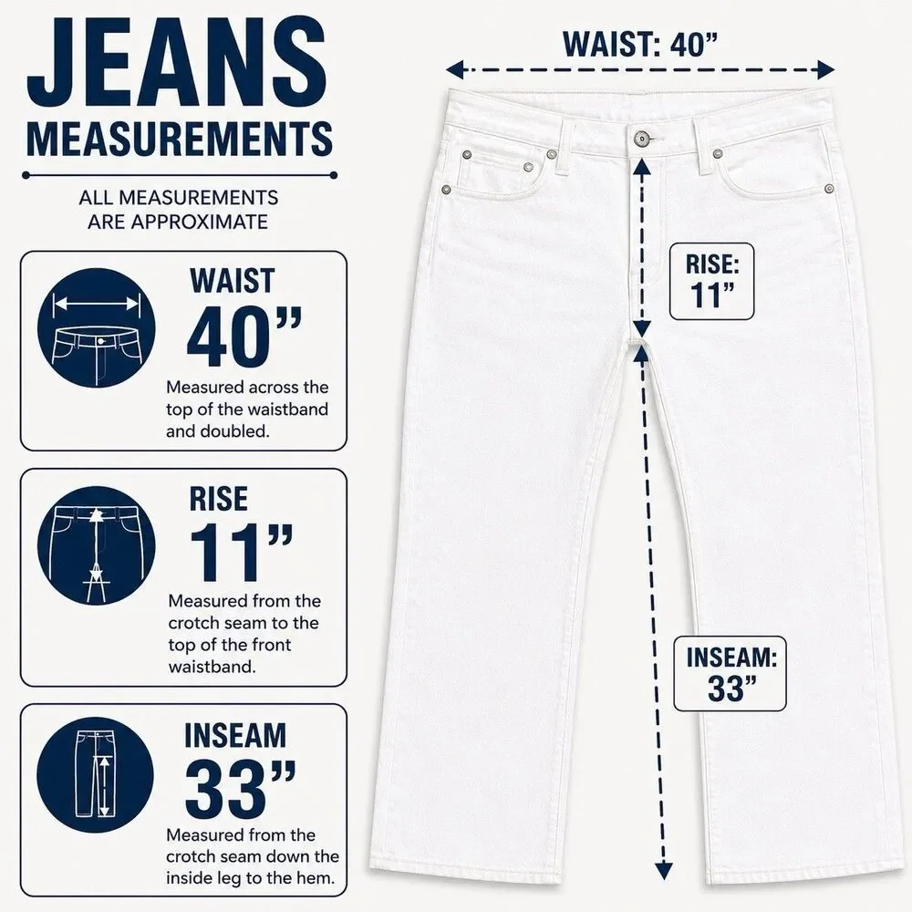 True Religion GENO Relaxed Slim Jeans Men’s 40x33 White Distressed